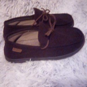 Mens Dearfoam Mosicon Dark Brown (Large) Wide Width 11-12 Pre owned